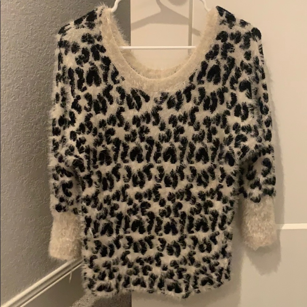 cheetah print sweater